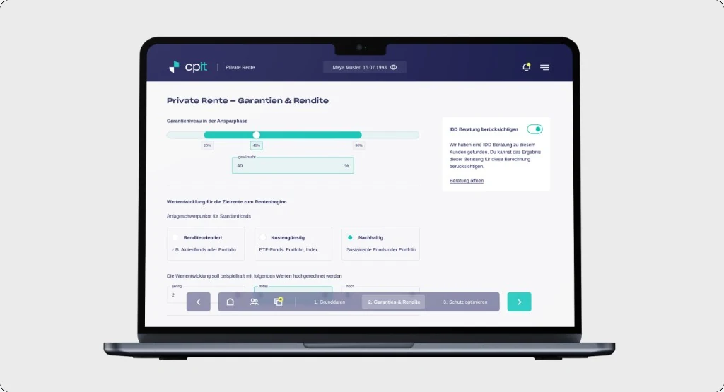 cpit.LV – Garantien und Rendite in der Ansparphase