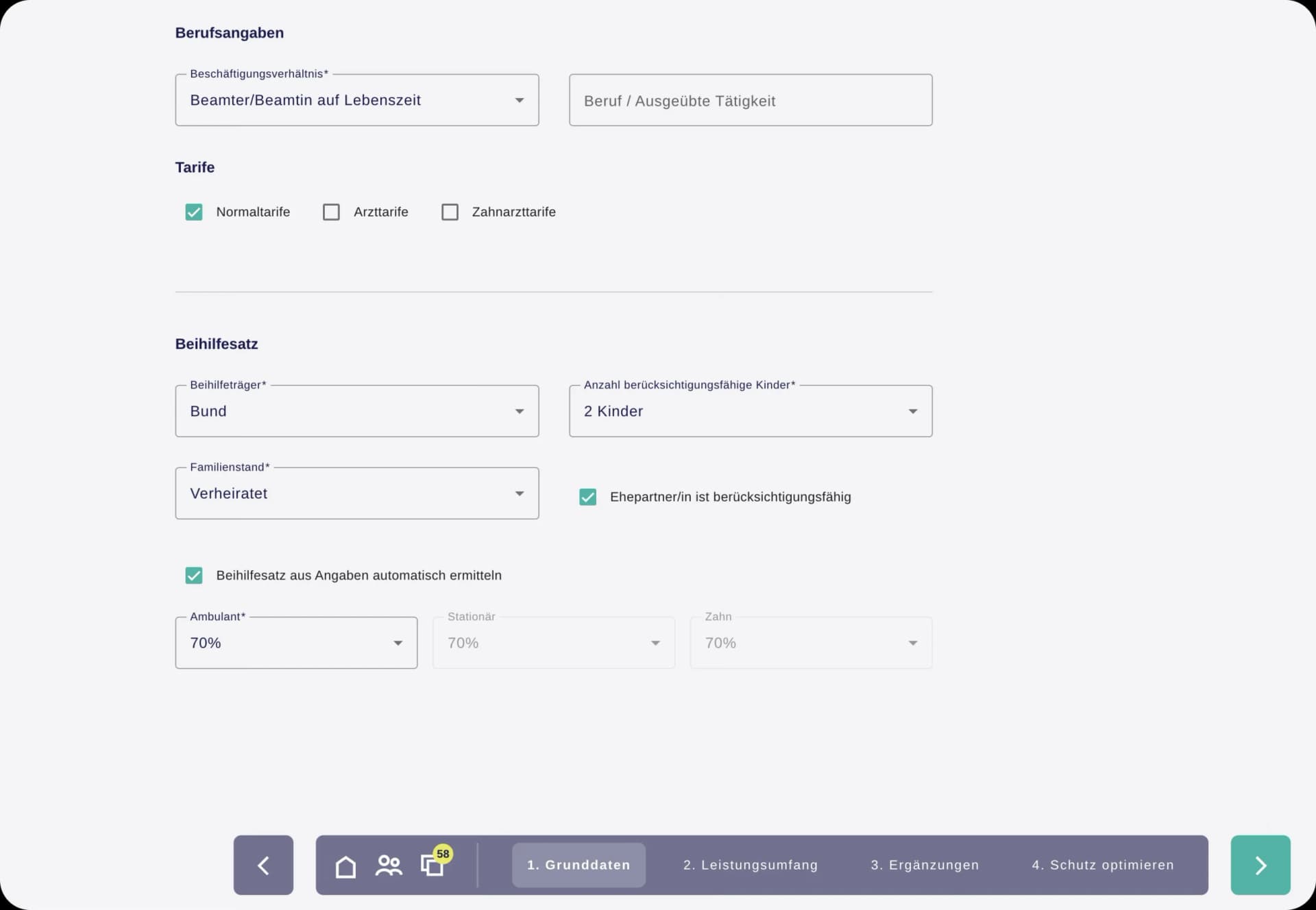 cpit.KV – Automatische Beihilfe-Ermittlung