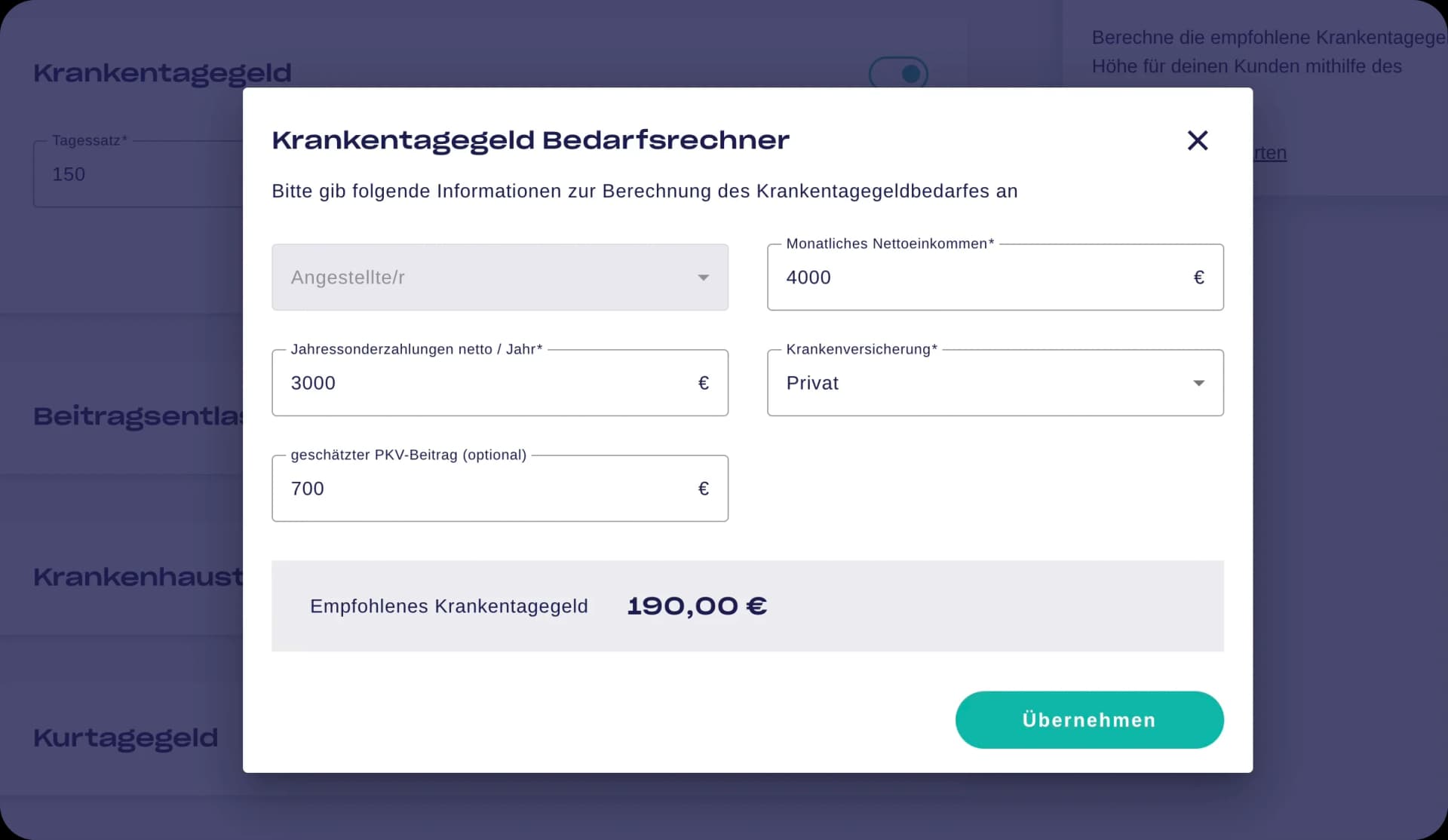 cpit.KV – Krankentagegeld-Bedarfsrechner